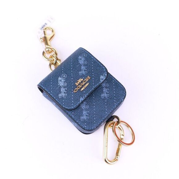 NWT Coach Horse & Carriage Multi Link Coin Case Bag Charm Key Chain - Picture 4 of 6